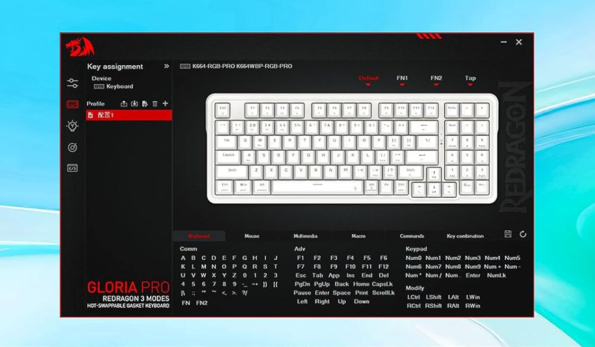 Klawiatura Redragon K664WBP-RGB-PRO Gloria Pro