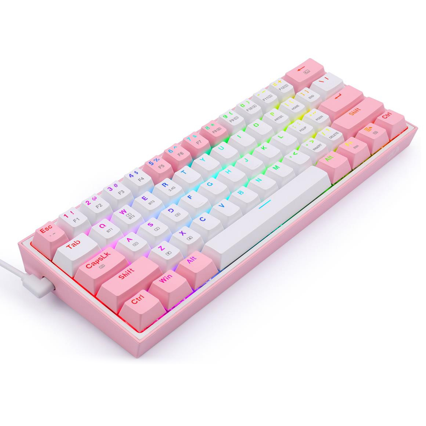 Klawiatura Redragon K616 Fizz Pro white/pink
