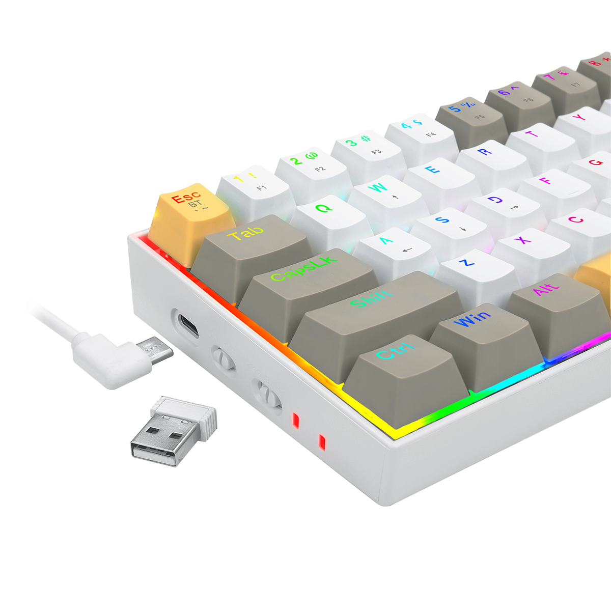 Klawiatura Redragon K530-YL&WT&GY-RGB-PRO Draconic Pro