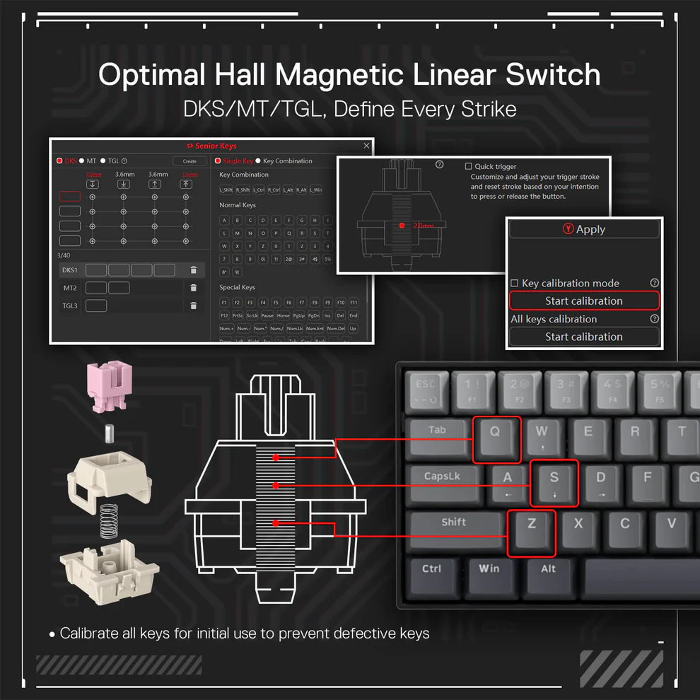 Klawiatura magnetyczna K617GGB-RGB-M FIZZ