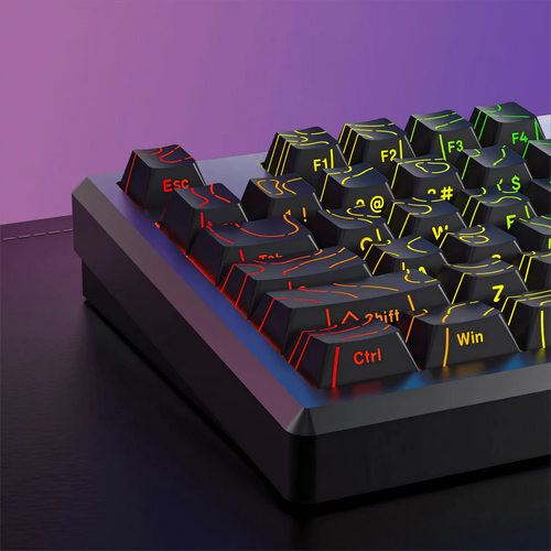 <h2>Wyjątkowe keycapy i podświetlenie RGB</h2>