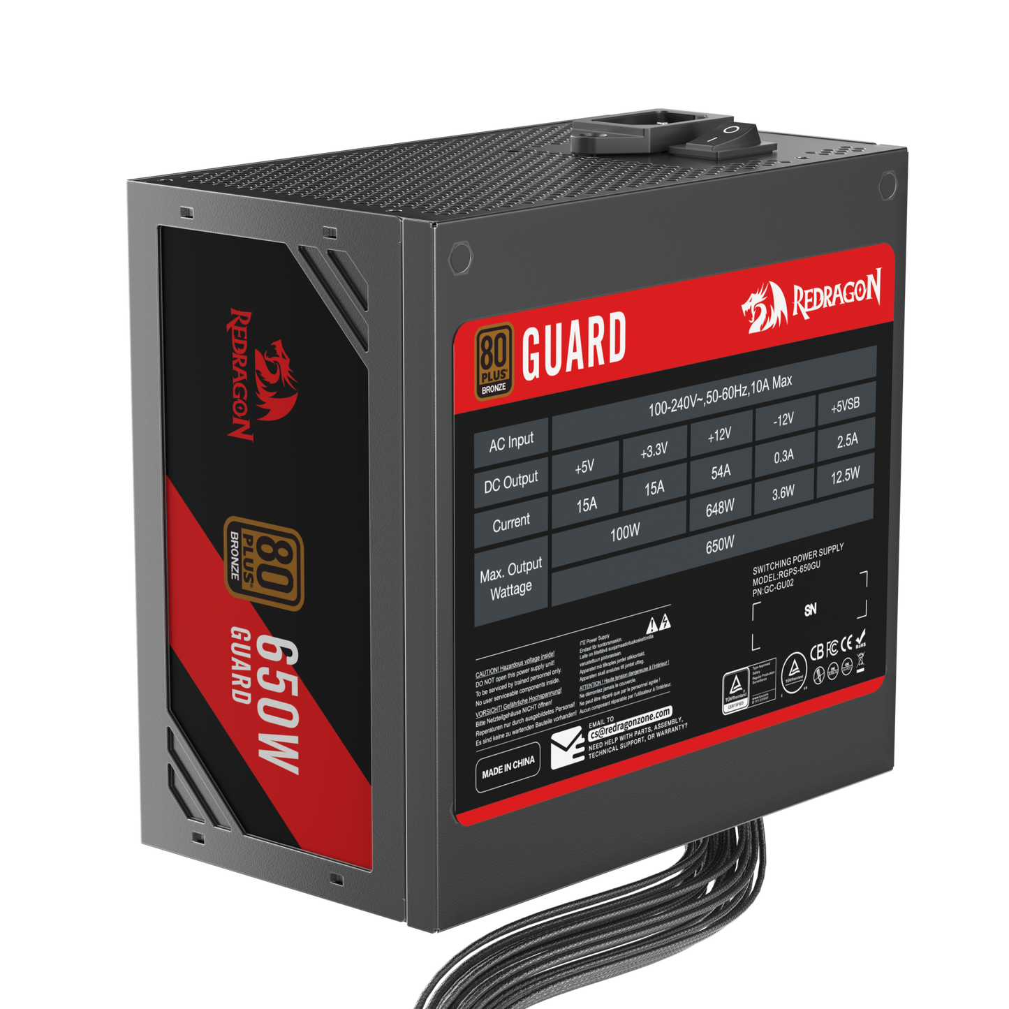 Zasilacz Redragon Guard GC-GU02 650W 80 Plus Bronze