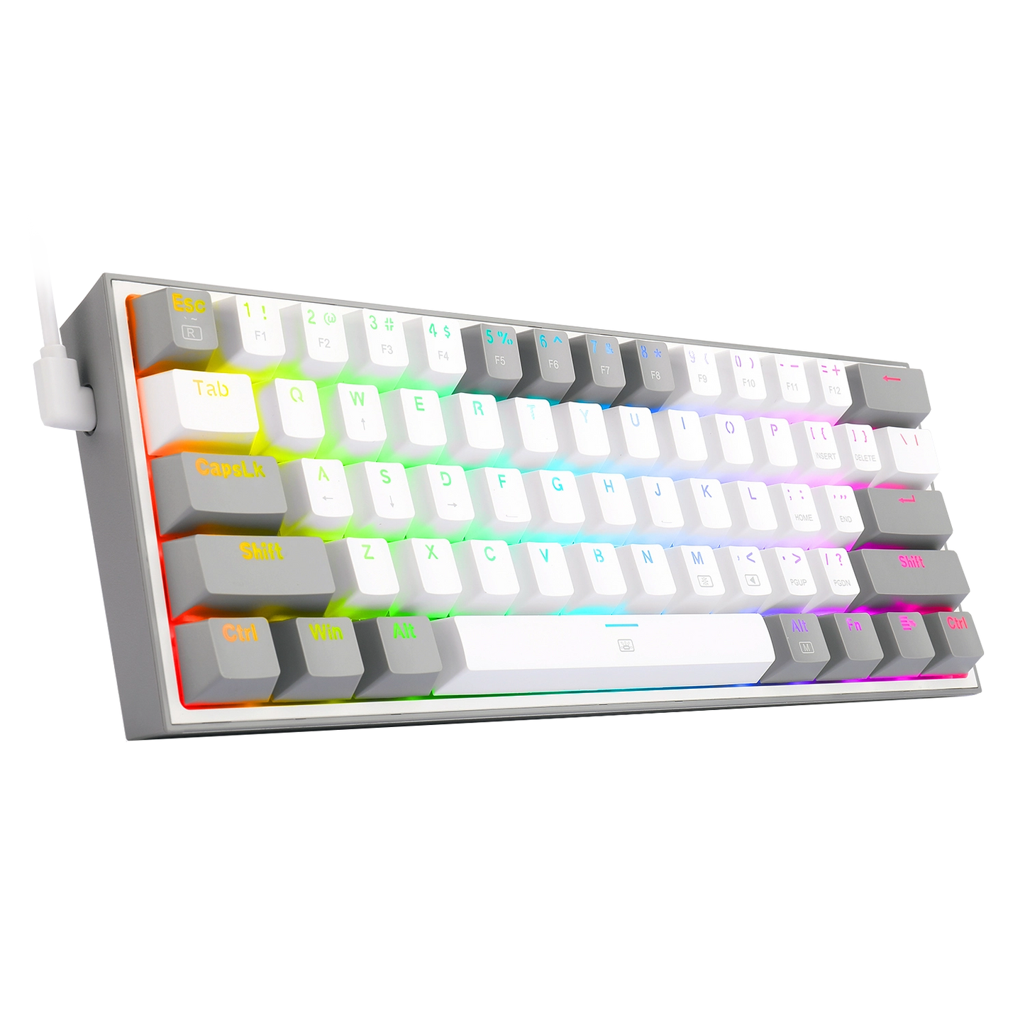 Klawiatura Redragon K617-RGB Fizz RGB White/Grey