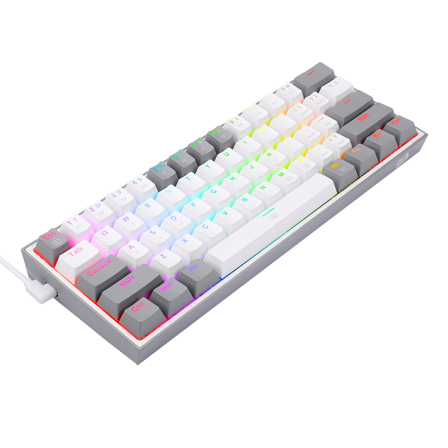 Klawiatura Redragon K617-RGB Fizz RGB White/Grey