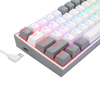 Klawiatura Redragon K617-RGB Fizz RGB White/Grey