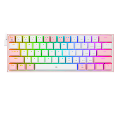 Klawiatura Redragon K617-RGB Fizz RGB White/Pink