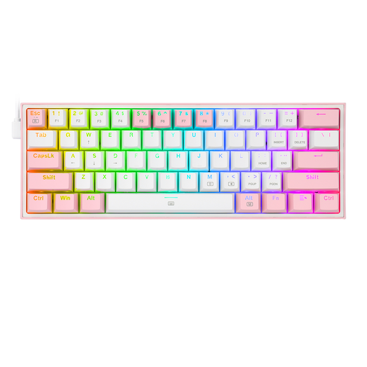 Klawiatura Redragon K617-RGB Fizz RGB White/Pink