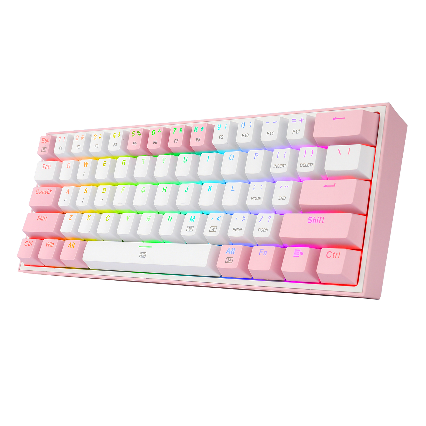 Klawiatura Redragon K617-RGB Fizz RGB White/Pink