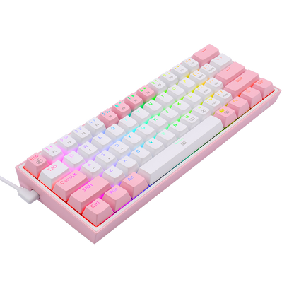 Klawiatura Redragon K617-RGB Fizz RGB White/Pink
