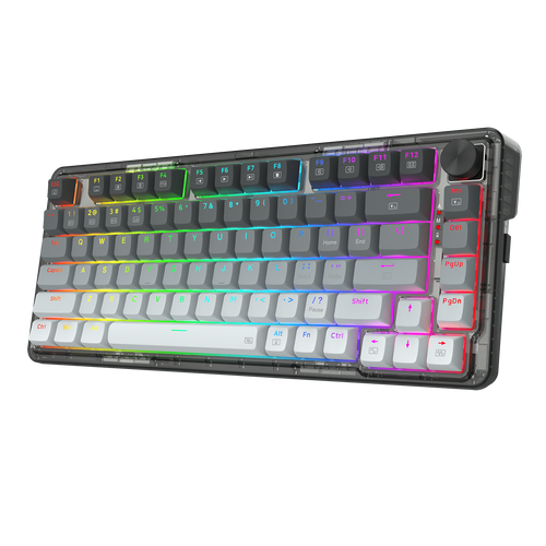 Estetyka klawiatury podkreślona jest przez keycapy z wytrzymałego PBT, tworzące prosty i elegancki design, który współgra z minimalistyczną budową. Dźwięk autorskich, czerwonych przełączników jest czysty dzięki zastosowaniu dwóch pianek dźwiękochłonnych i uszczelek. Montaż Gasket Mount redukuje hałas i drgania konstrukcji, zapewniając jeszcze lepsze wrażenia z użytkowania.