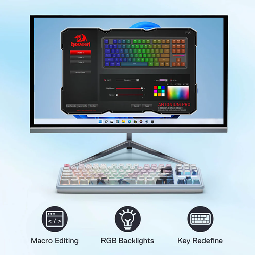 <h2>Keycapy PBT i podświetlenie RGB</h2>