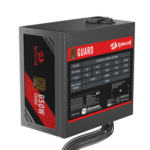 <h2>Wysoka sprawność 80 Plus Bronze i stabilna praca z PFC</h2>