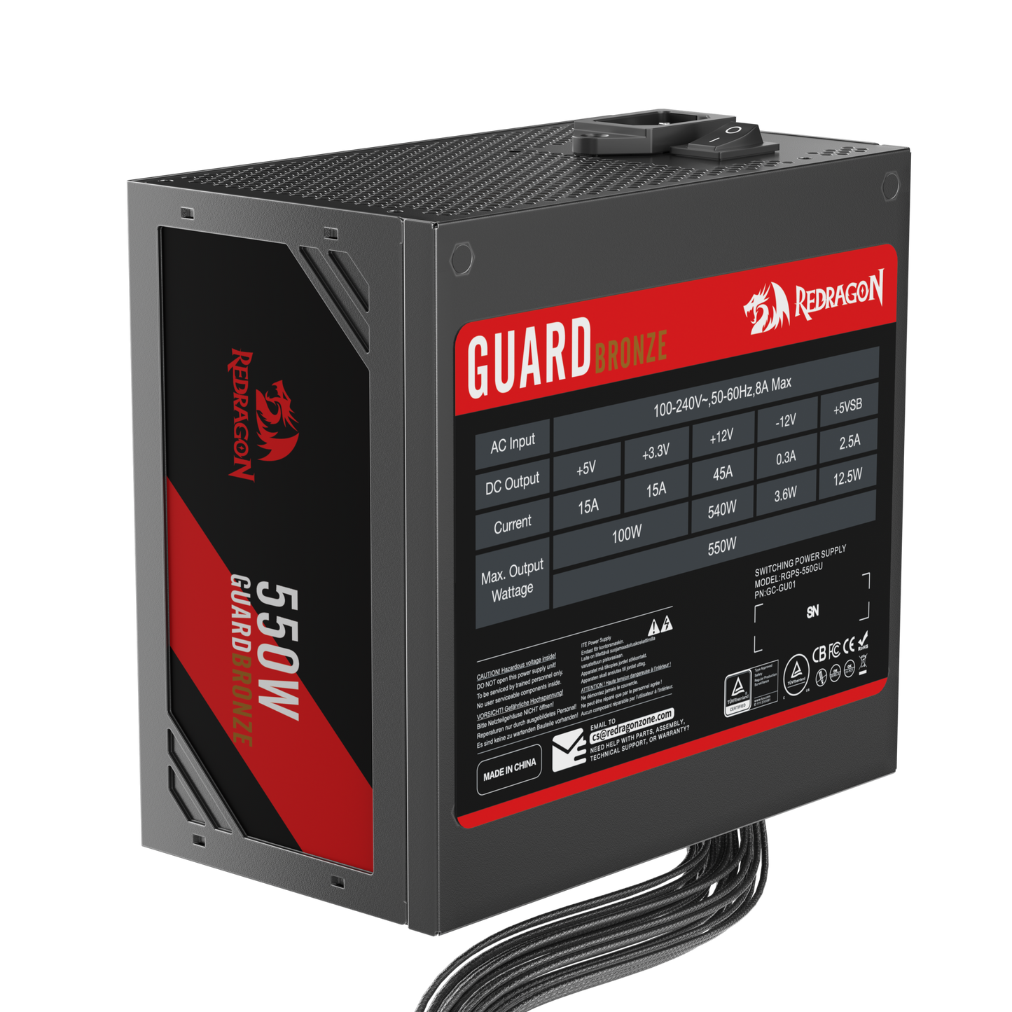 Zasilacz Redragon Guard GC-GU01 550W 80 Plus Bronze